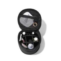 Mila Toiletry Organizer In Onyx, Large -Hot Sale Dagne Dover Store COVID Capsule Mila Large Onyx Aerial packed interior copy2