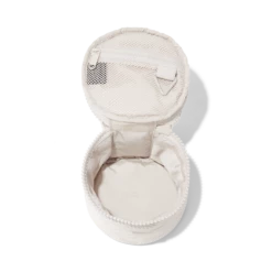 Mila Toiletry Organizer In Moonbeam, Small -Hot Sale Dagne Dover Store COVID Capsule Mila Small Moonbeam Aerial interior w no dividers copy2