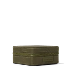 Frankie Jewelry Case In Dark Moss, Large -Hot Sale Dagne Dover Store Eco Jewelry Case Large Dark Moss Anglecopy2
