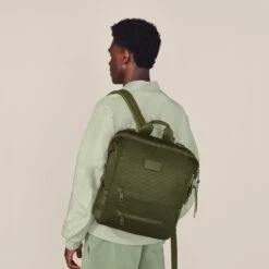 Indi Diaper Backpack In Dark Moss Air Mesh, Large -Hot Sale Dagne Dover Store LIndi