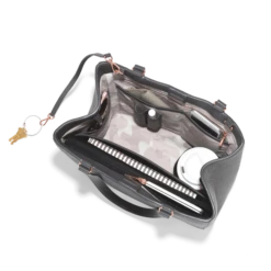 Allyn Tote In Graphite, Medium -Hot Sale Dagne Dover Store Leather Allyn Graphite M Topdown 2048x2048.jpgcopy