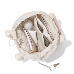 Kal Drawstring Tote In Moonbeam 14 Kal Drawstring Tote In Moonbeam -Hot Sale Dagne Dover Store Novelty Puff Drawstring Tote Moonbeam Aerial 2copy2
