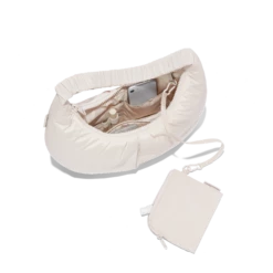 Rider Shoulder Bag In Moonbeam -Hot Sale Dagne Dover Store Novelty Puff Shoulder Bag Moonbeam Aerialcopy2