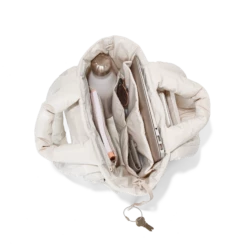 Jemi Cargo Tote In Moonbeam -Hot Sale Dagne Dover Store Novelty Puff Tote Moonbeam Aerial