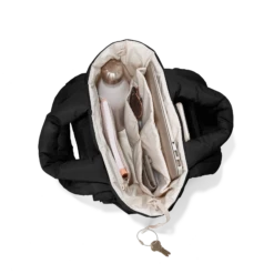 Jemi Cargo Tote In Onyx -Hot Sale Dagne Dover Store Novelty Puff Tote Onyx Aerial