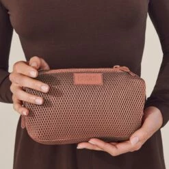 Hunter Toiletry Bag In Dark Moss Air Mesh, Small -Hot Sale Dagne Dover Store SHunter