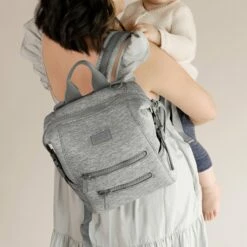 Indi Diaper Backpack In Heather Grey, Small -Hot Sale Dagne Dover Store SIndi ee6251ea 725a 47aa 914f 077e5aeb6336