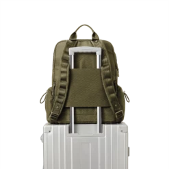 Brooklyn Flap Top Backpack In Dark Moss -Hot Sale Dagne Dover Store Travel Brooklyn DarkMoss Back Luggage