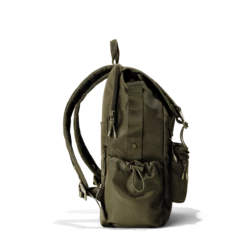 Brooklyn Flap Top Backpack In Dark Moss -Hot Sale Dagne Dover Store Travel Brooklyn DarkMoss SideRight