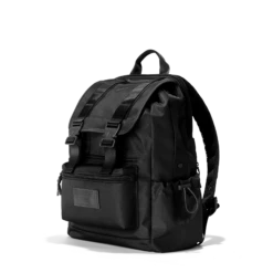 Brooklyn Flap Top Backpack In Onyx -Hot Sale Dagne Dover Store Travel Brooklyn Onyx 3QtrFrontLeft