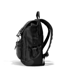 Brooklyn Flap Top Backpack In Onyx -Hot Sale Dagne Dover Store Travel Brooklyn Onyx SideLeft