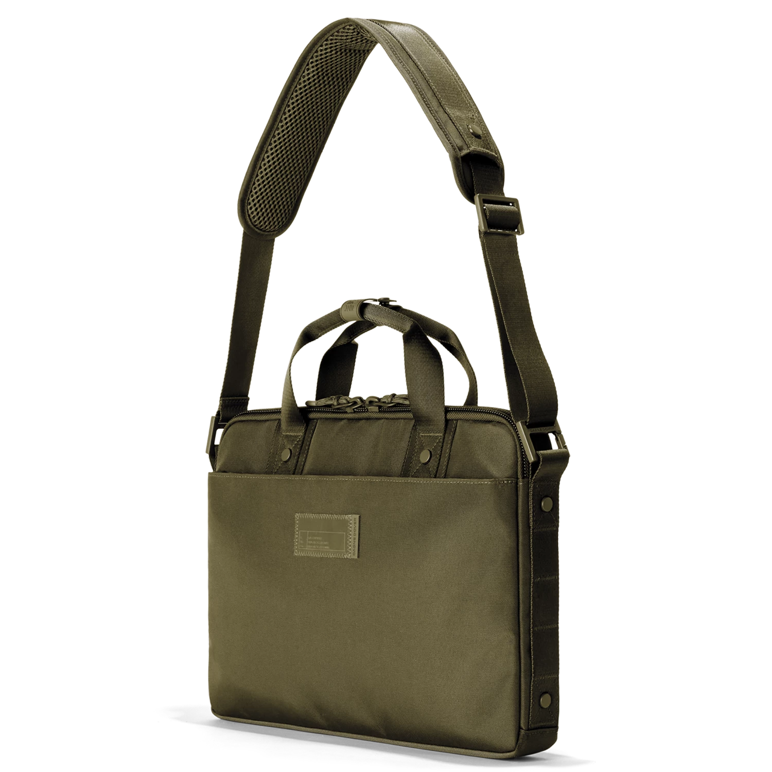 Oslo Slim Laptop Bag In Dark Moss 3 Oslo Slim Laptop Bag In Dark Moss - Image 3