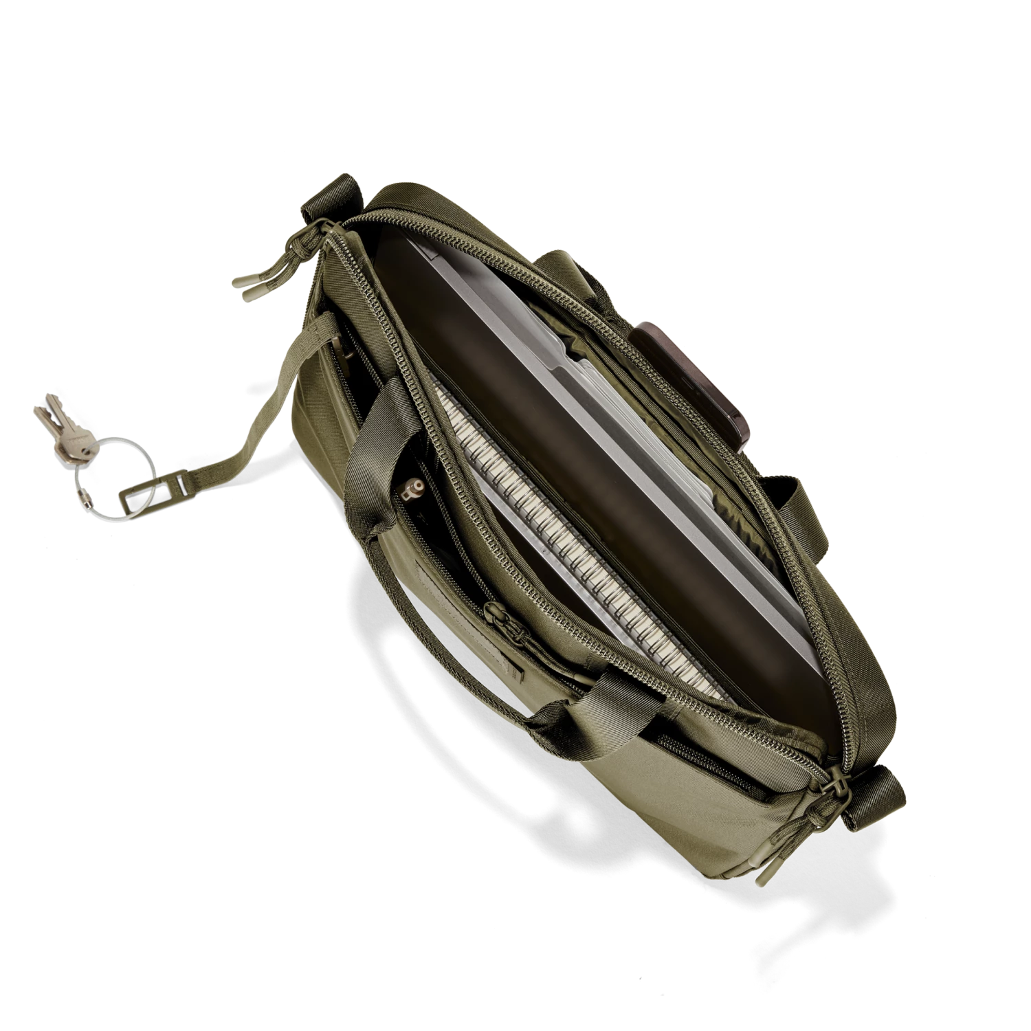 Oslo Slim Laptop Bag In Dark Moss 10 Oslo Slim Laptop Bag In Dark Moss - Image 10