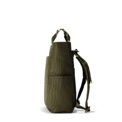 Petra Convertible Tote In Dark Moss -Hot Sale Dagne Dover Store Travel Petra DarkMoss SideLeft Backpack